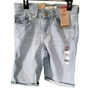 Levi's Light Wash Bermuda Rolled Cuff Classic Casual Denim Shorts Size 24